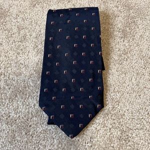 Men’s Polo by Ralph Lauren Silk Tie - Black with Square Design